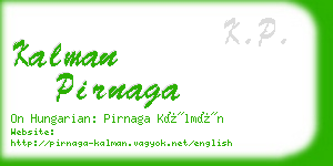 kalman pirnaga business card